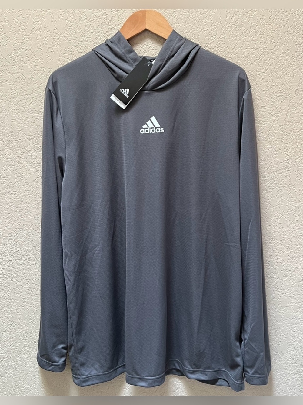 ADIDAS MENS LIGHTWEIGHT LONG SLEEVE HOODY SIZE XL